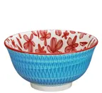 image of Cilio C107784-6 Rhombus Porcelain Bowl, 6" Diameter, 17 Oz, Blue Round China Dinnerware - Case