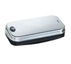 image of Cilio C305005 Table Crumber - 6-4/5" x 3-1/2" x 1-1/2", Base, 18/10 Stainless Steel Cover, Brushes