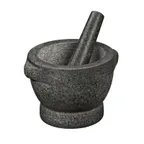image of Cilio C420128 - Granite Mortar & Pestle, 12" Dia. x 8" H Mortar, 5" L Pestle, Marble, 10-14" Length