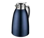 image of Cilio C543902 Insulated Beverage Server Venezia, 34 fl oz Navy Blue Stainless Body, Tempered Glass Liner, Screw‑On Cap