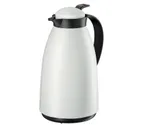 image of Cilio C544336 Beverage Server Imola, 34 Fl Oz/1 L White Plastic, Glass Liner, Cap Push-Button