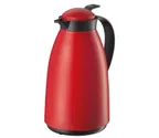 image of Cilio C544343 Beverage Server 34 Fl Oz (1 L) Matte Red Plastic with Glass Liner and Screw‑On Cap