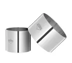 image of Kuechenprofi K0905052804 4-Piece Pastry Ring Set, 3" Stainless Steel Molds, 1"-2" Deep