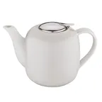 image of Kuechenprofi K1046002200 Ceramic Teapot, 5.5"W x 9.5"D x 5.5"H, 50 Fl Oz White, Dishwasher Safe