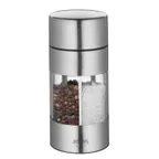 image of Kuechenprofi K3044402800 Trattoria Salt & Pepper Mill, 2-1/3" Dia x 5-3/10" H, Grind, Steel & Acrylic