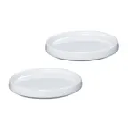 image of Zassenhaus M036039 - Mill Coaster Set, 2 pcs, 3" White Porcelain Coaster, 3" x 3" x 0.381" - 2/Pack