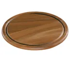image of Zassenhaus M055061 - 10" Acacia Wood Cheese and Steak Plate, Round Dinnerware, Natural Finish