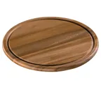 image of Zassenhaus M055078 - 12" Acacia Wood Cheese Plate, Dinnerware, Natural Finish, Wooden Plate
