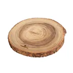 image of Zassenhaus M059090 Acacia Wood Serving Board, 12½" Dia x 1¼" H, Live Edge, No Handle - 1/Each
