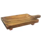 image of Frieling WTT695 Paddle Board Tray, 16" x 8" Rectangular Acacia Wood, Brown Water‑Resist - 8/Case