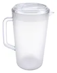 image of GET P-30128-1-CL Plastic Pitcher, 128oz (1 Gallon) Clear SAN Plastic with Handle and Lid