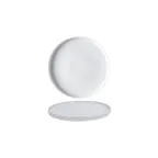 image of GET PA1101991512 - 6" Round Porcelain Plate, Narrow Rim, Rolled Edge, Microwave Safe - 1 Dozen