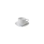 image of Turgla FLO01EK00 - White Porcelain Flora Cup, 2.25" Dia x 2" H, 3 oz Capacity, Round Dinnerware