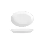 image of Turgla FLO32KY00 - Oval White Porcelain Flora Platter, 12.5" x 9" x 1.5", White Finish, Porcelain