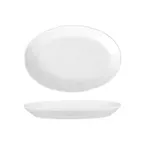 image of Turgla FLO36KY00 - Oval White Porcelain Flora Platter, 14" x 9.75" x 1.25", Dinnerware Serving Tray