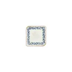 image of Turgla T-KRAAR20KR-12 Square China Plate, 6" x 6" Blue Vitrified Porcelain Dinnerware