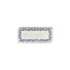 image of Turgla T-KRAAR28DT-12 Kario Rectangular China Plate, 9.5" x 6" Blue Vitrified Porcelain Dinnerware