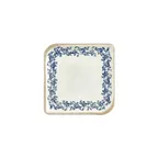 image of Turgla T-KRAAR30KR-6 Square China Plate, 8.75" x 8.75", Blue Vitrified Porcelain Dinnerware
