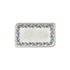 image of Turgla T-KRAAR34DT-6 Rectangular China Platter, 11.75" x 7" Porcelain Blue Finish - 1/Each