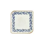 image of Turgla T-KRAAR34KR-6 Kario Square China Plate, 9.75" x 9.75" Porcelain, Blue Vitrified Finish