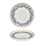 image of Turgla T-KRAHL27RD-6 Kario Round China Plate, 10.75" Diameter, Porcelain, Blue Vitrified Finish