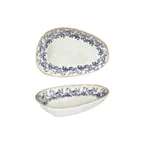 image of Turgla T-KRAIS16OV-12 Kario Porcelain Platter, Organic Blue, 6.25" x 4" x 1.25" Vitrified, Dinnerware