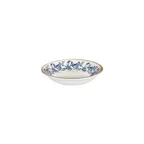 image of Turgla T-KRAZT11CK-24 Kario Plate, 4.25" Diameter x 1" Height, 3 oz, Round Porcelain, Blue Finish