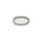 image of Turgla T-KRAZT19OV-12 Oval Kario Platter, 7.5" x 4.25" x 1" Organic Blue Vitrified Porcelain - 1/Each
