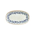 image of Turgla T-KRAZT34OV-6 Oval China Platter, 13.5" x 8" x 1.5" Porcelain Blue Finish - 1/Each