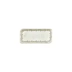 image of Turgla T-OLVAR28DT-12 Oliva Rectangular China Plate, 9.5" x 6" Porcelain, Green Vitrified Finish