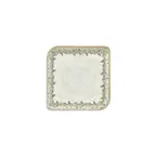 image of Turgla T-OLVAR30KR-6 Square Porcelain Plate, 8.75" x 8.75", Green Vitrified Dinnerware
