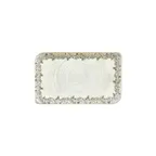 image of Turgla T-OLVAR34DT-6 Oliva Rectangular China Platter, 11.75" x 7" Porcelain, Green Vitrified Finish