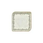 image of Turgla T-OLVAR34KR-6 Square Green China Plate, 9.75" x 9.75" Vitrified Porcelain Dinnerware