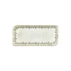 image of Turgla T-OLVAR38DT-6 Oliva Rectangular China Platter, 13.75" x 6.25", Green Vitrified Porcelain