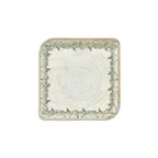 image of Turgla T-OLVAR38KR-6 Oliva Deep Square Plate, 11" x 11" Porcelain, Green Vitrified Finish