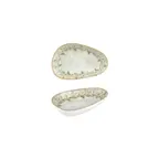 image of Turgla T-OLVIS19OV-12 Oliva Porcelain Platter, 7.5" x 4.75" x 1.5" H, Green Vitrified Finish - 1/Each