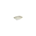 image of Turgla T-OLVZT14DKY-12 Oliva Deep Rectangular Plate, 5.5" x 4" Porcelain, Green Vitrified Finish