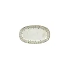 image of Turgla T-OLVZT24OV-12 Oval Platter, 9.5" x 5.75" x 1" Porcelain Green Vitrified Finish - 1/Each