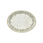 image of Turgla T-OLVZT36OV-6 Oliva Oval Platter, 14.25" x 11" x 1.25" Green Vitrified Porcelain