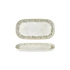 image of Turgla T-ROLVHL30OV-6 Oliva Oval Platter 11.75" x 6.25" x 0.75" Porcelain Green Vitrified - Individual