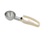 image of Vollrath 47392 Bowl Disher, 2‑3 oz Capacity, #10 2‑3/4" Diameter, Steel Scoop & Shaft, Plastic Handle