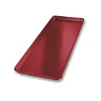 image of Chicago Metallic Bakeware 40928 - Long Red Aluminum Display Tray 8" x 24-7/16", Rim - 1/Each