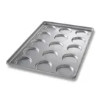 image of Chicago Metallic Bakeware 41002 Bun Pan, 15‑Cup 4‑1/8" Rounds, Steel, AMERICOAT® Silicone Glaze, USA