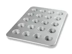 image of Chicago Metallic Bakeware 43030 - 20‑Cup Muffin Pan, 17½" x 25¾" Steel, AMERICOAT® ePlus Glaze, USA