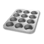 image of Chicago Metallic Bakeware 43375 Jumbo Muffin Pan, 12 Cup 3‑3/8" Dia., AMERICOAT® Glaze, Non‑PFAS