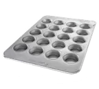 image of Chicago Metallic Bakeware 44515 Muffin Pan, 20 Cup, 17-7/8" x 25-7/8", AMERICOAT Glaze, Made in USA