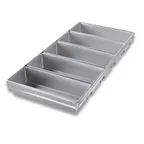 image of Chicago Metallic 44955 5‑Pan Bread Pan Set, 12‑1/4” x 4‑1/2”, 26‑Gauge Steel - 1/Set