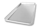 image of Chicago Metallic Bakeware 45052 - StayFlat Sheet Pan, 9‑5/16" x 17‑3/4" x 1", 16 ga Aluminum, Bead