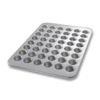 image of Chicago Metallic Bakeware 45255 Mini Muffin Pan, 48‑Cup, 2‑1/16" Muffins, Steel, AMERICOAT® Coating, USA