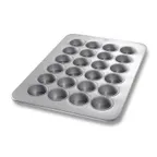 image of Chicago Metallic Bakeware 45265 Muffin Pan, 17-7/8" x 25-7/8", 24‑Cup, 3-3/16" Dia, 5.6 Oz, 26‑Gauge Aluminized Steel, AMERICOAT® ePlus Silicone Glaze, Made in USA